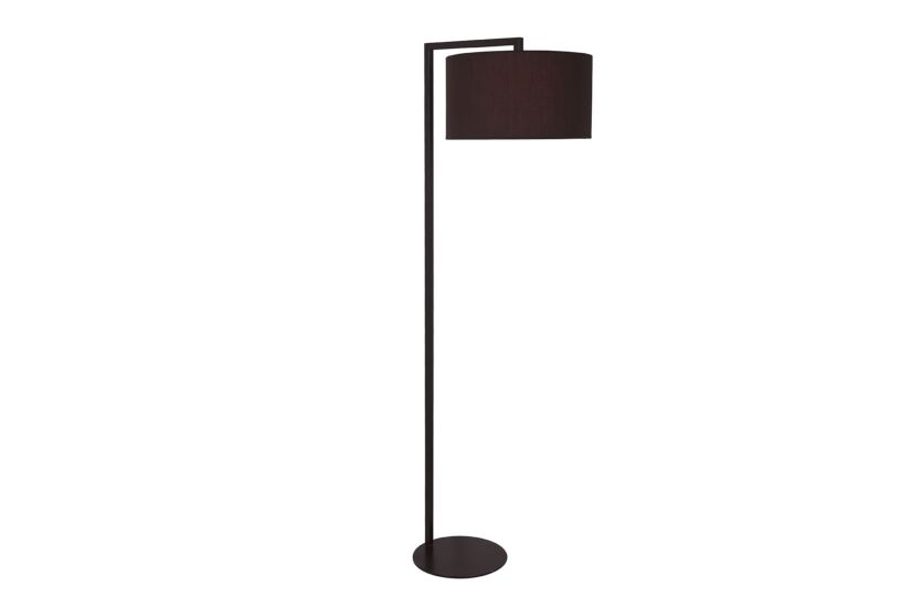 Staande lamp Manuel H160cm E27 - metaal & kunststof - zwart