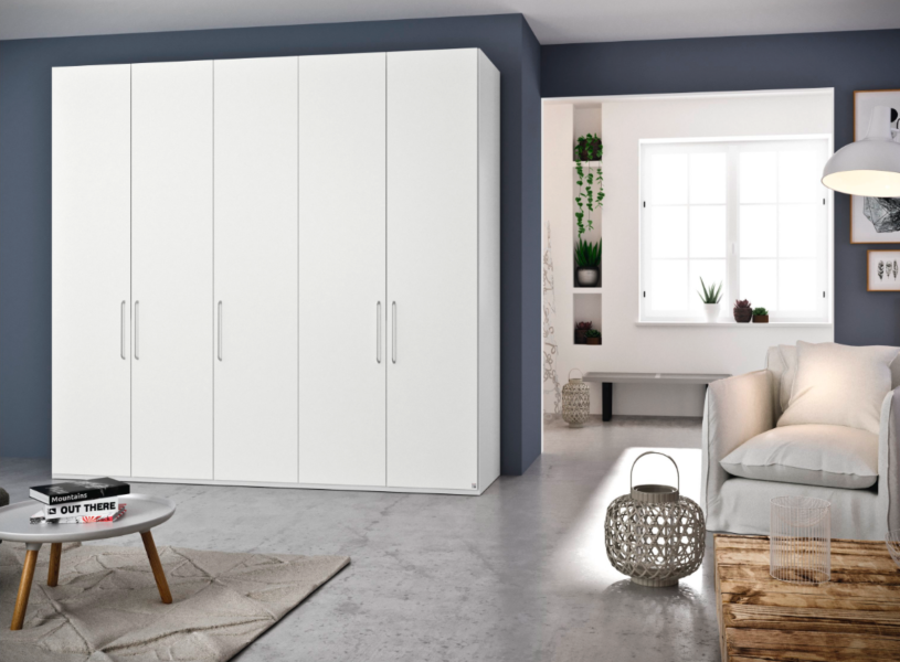 Kleerkast Select 251cm - decor - wit