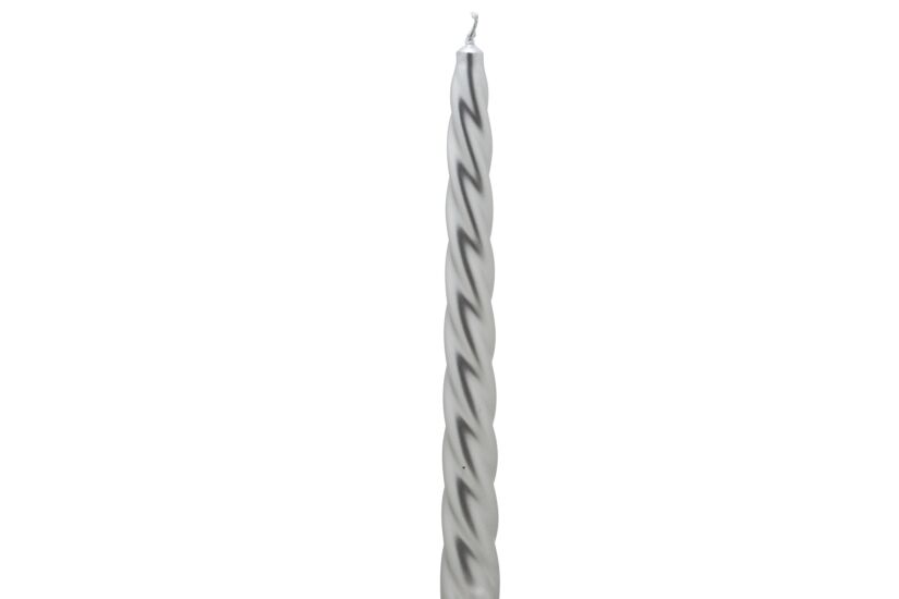 Kaars Gedraaid zilver set van 4