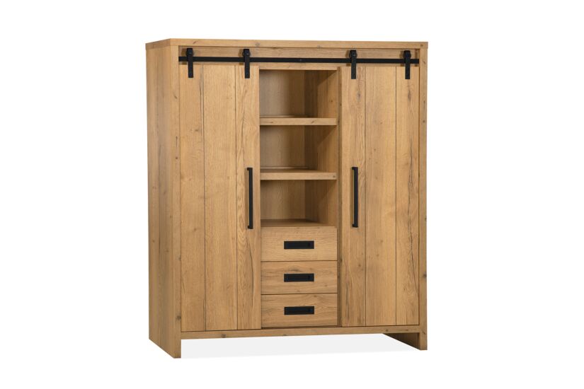 Vitrinekast Cottage 135cm - lamulux - naturel