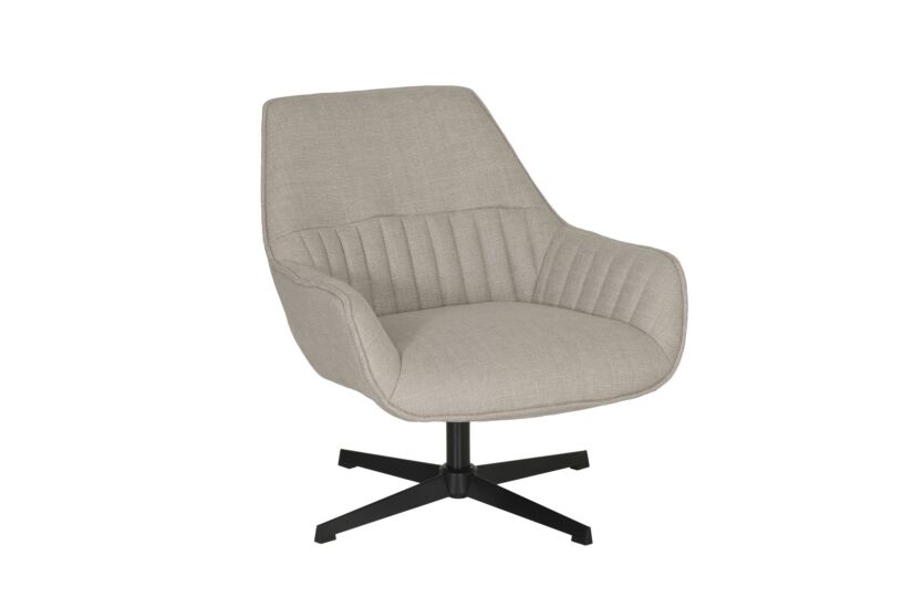 Draaifauteuil Tauris 78x90x82cm - stof - beige