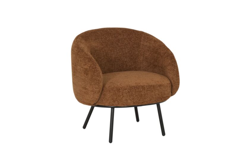 Fauteuil Crush 74x68x74cm - stof - roest