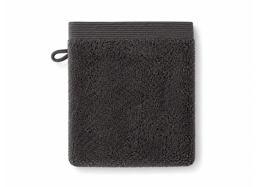 Washandje Flora 16x22cm - katoen - grey charcoal
