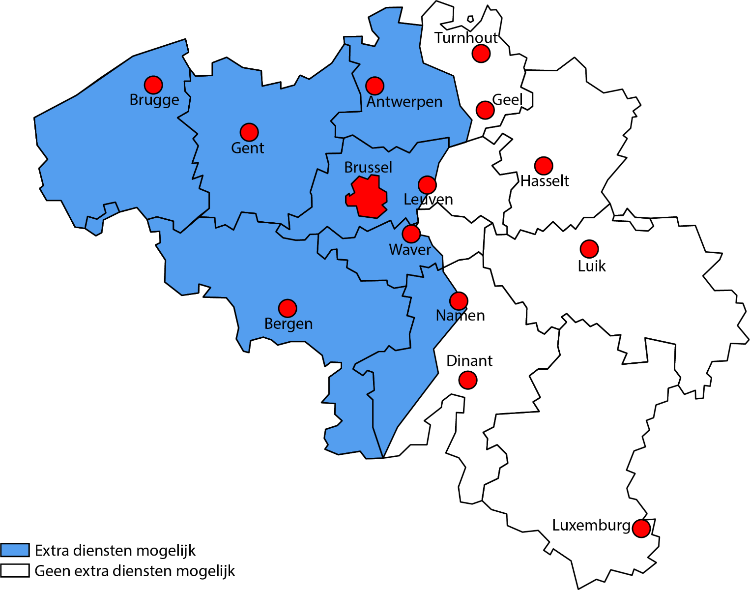 Kaart leverzones