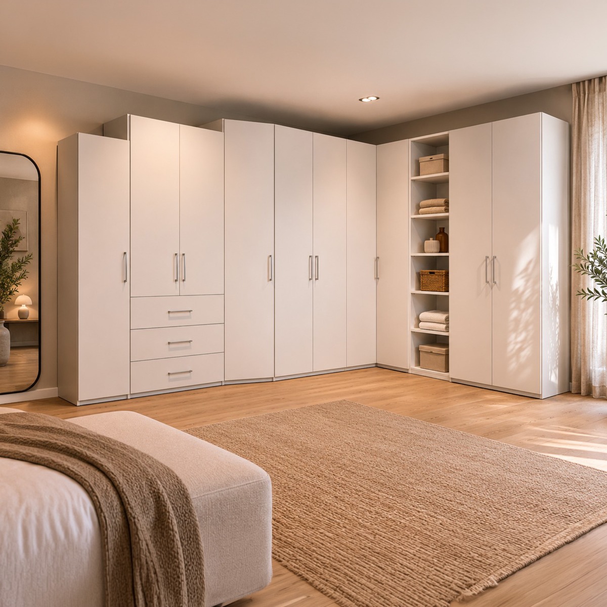 Photo d&rsquo;ambiance d&rsquo;une armoire d&rsquo;angle